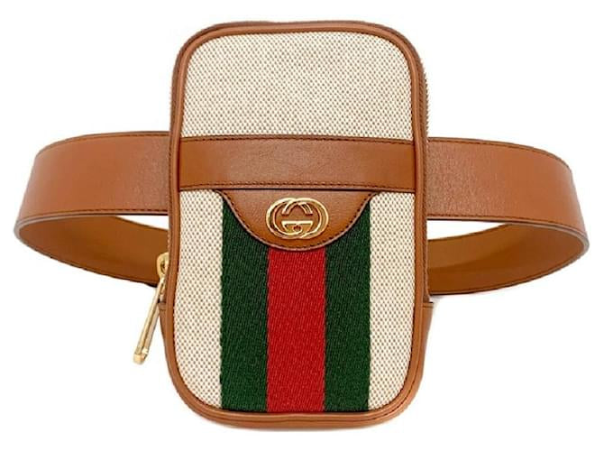 Gucci GG Vintage-Canvas Belted Phone Case Bag