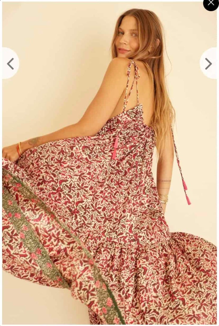 Natalie Martin Marlien Maxi Dress in Watermelon Gloriosa Print BNWT - Size M (Fits M/L)