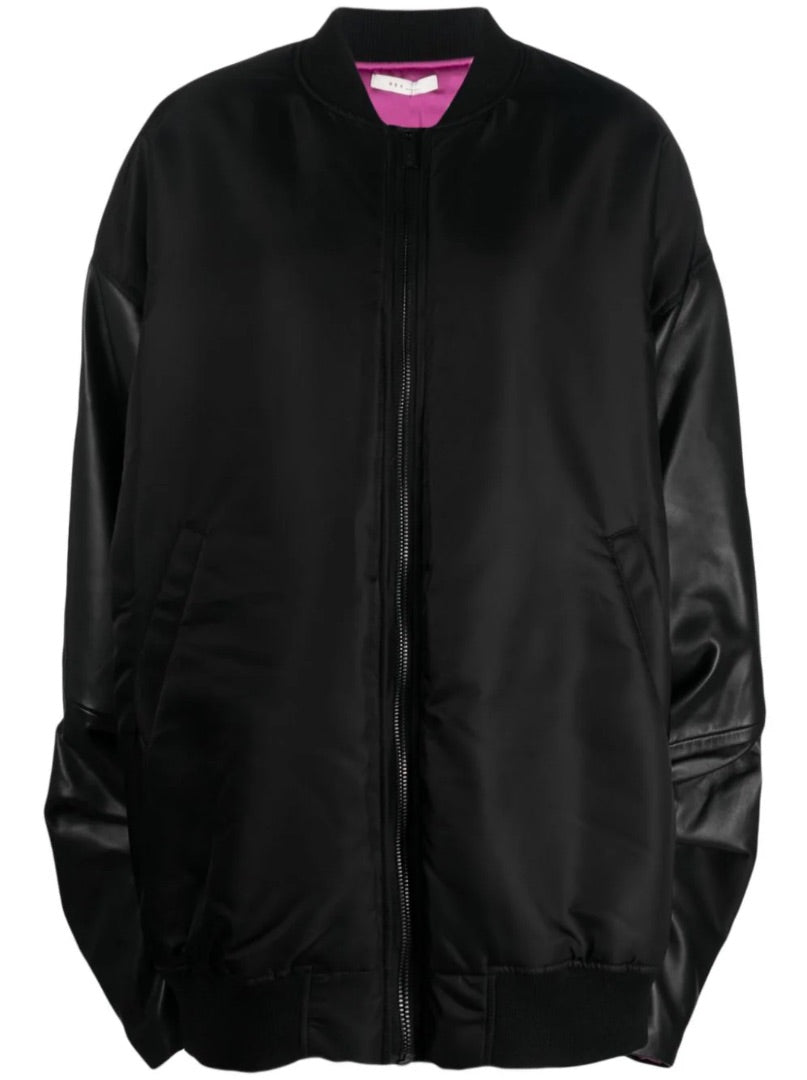 Rev Oversize High-Neck Bomber Jacket - Size 34 (Very Oversized. Best Suited for size M-XL)