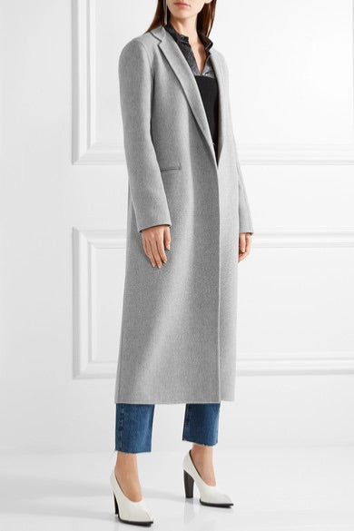 Adam Lippes Cashmere And Wool Blend Coat Gray