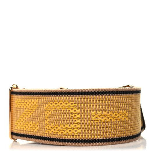 Fendi Cannete Ribbon Poly Vitello King Logo strap