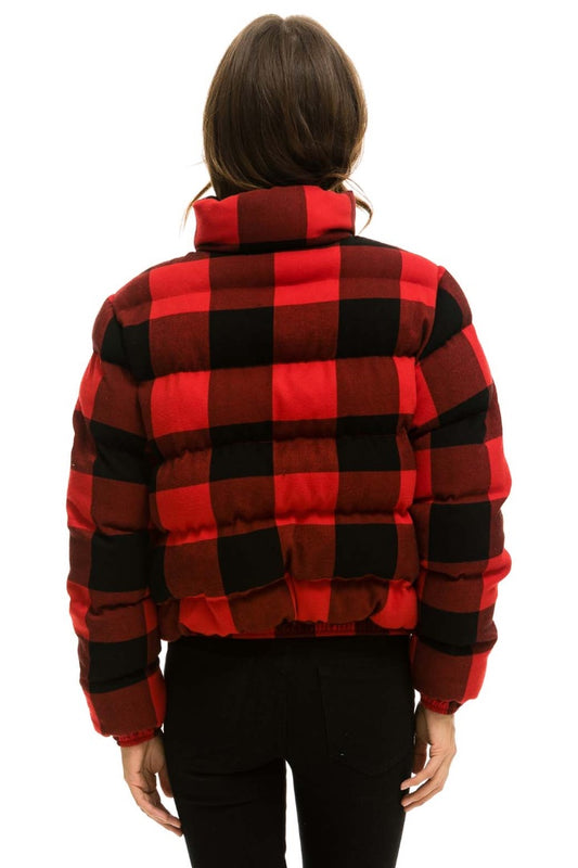 Aviator Nation Aprex Plaid Puffer Jacket M