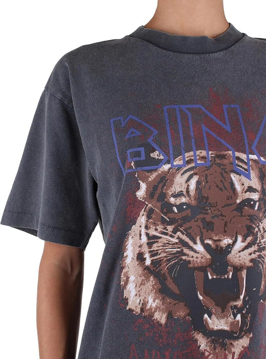 Anine Bing Tiger Tee shirt Faded Black XS