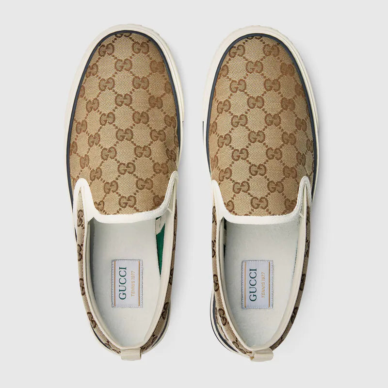 Gucci Tennis 1977 Printed Canvas Slip on size 38