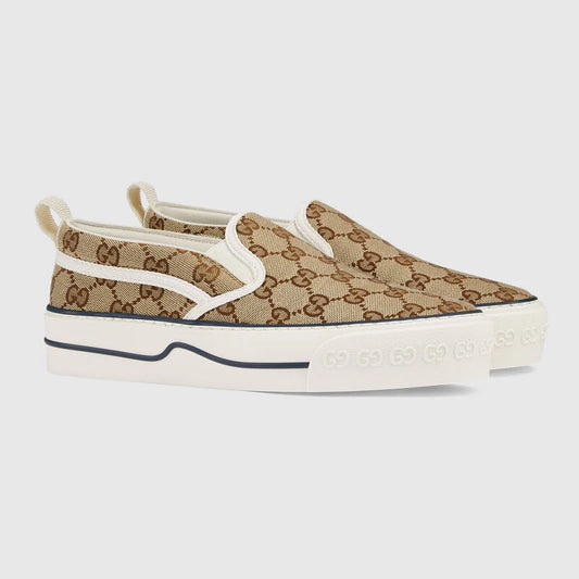 Gucci Tennis 1977 Printed Canvas Slip on size 38