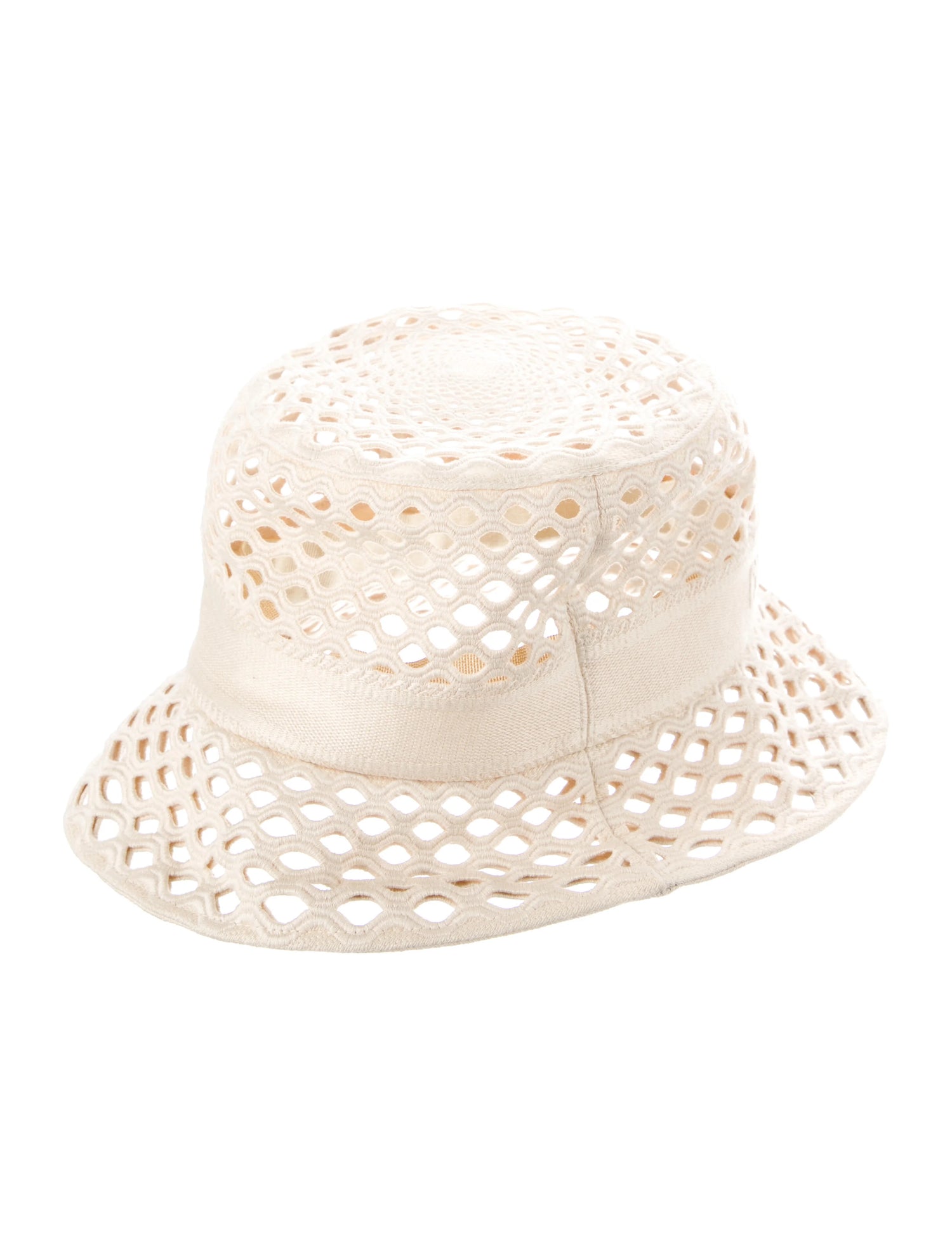 Christian Dior Ivory Mesh Bucket Hat - Size 58 – James Collective