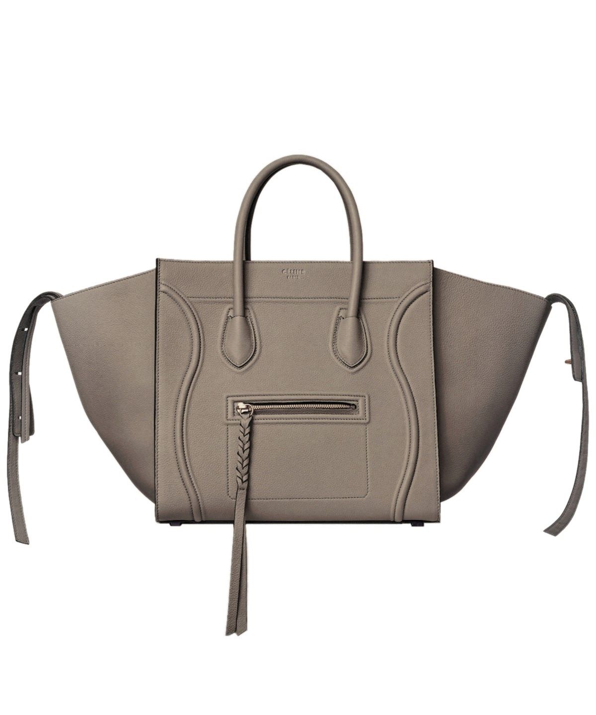 Celine Medium Luggage Phantom Bag In Taupe Leather