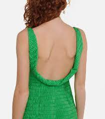 Emilia Wickstead Women's Green Taiga Cotton-blend Cloque Minidress Size 8 (fits like 4/6)