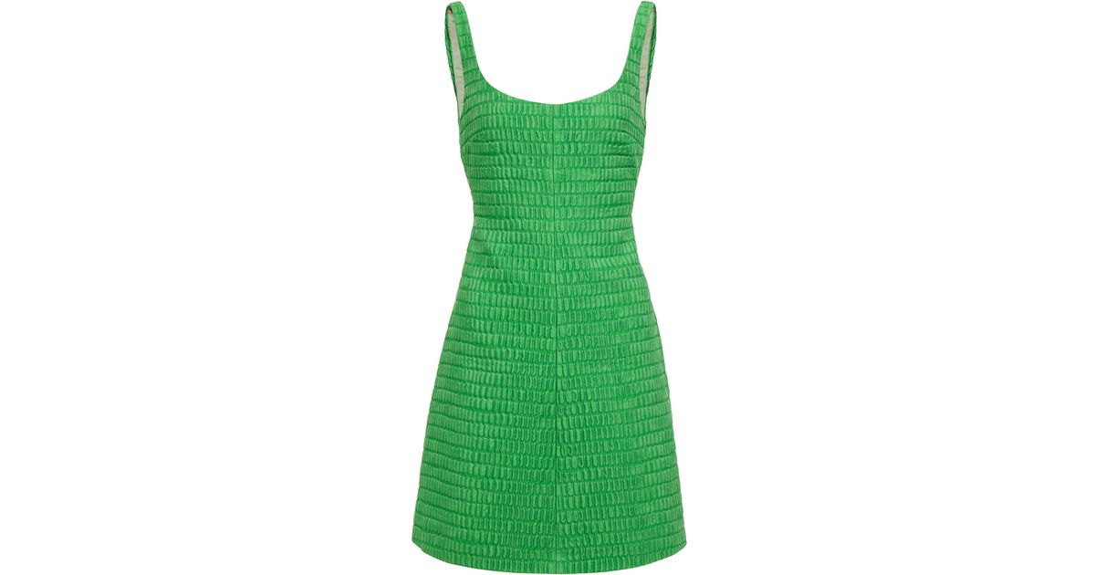 Emilia Wickstead Women's Green Taiga Cotton-blend Cloque Minidress Size 8 (fits like 4/6)