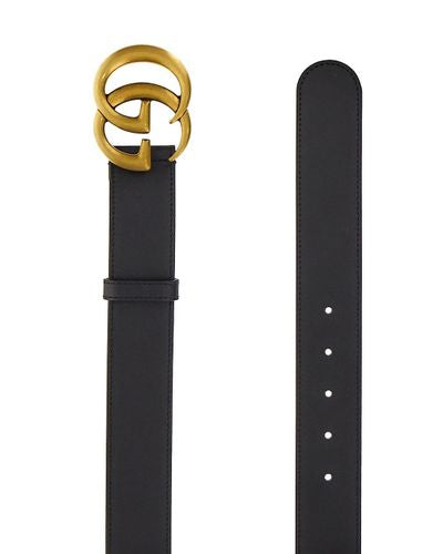 Gucci 2015 Re-edition Wide Leather Belt - Black